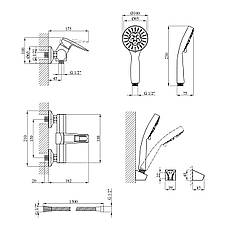 Змішувач для душу Kroner KRM Kante — C050, фото 2
