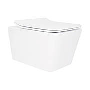 Унітаз підвісний Qtap Crow безобідковий із сидінням Soft-close QT05335170W