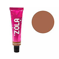 Фарба для брів (15 мл) Zola Eyebrow Tint з колагеном - 01 Light Brown (Світло-коричневий)