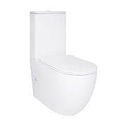 Унітаз підлоговий Qtap Robin New Ultra Quiet безобідковий із сидінням Soft-Close WHITE QT13226083AW