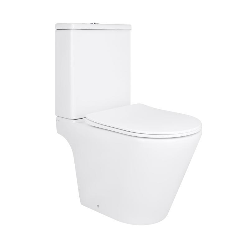Унітаз підлоговий Qtap Dove Rimless безобідковий із сидінням Soft-close WHITE QT06228380BW