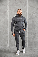 Теплий спортивний костюм чоловічий Європа Графітовий S