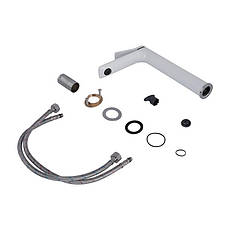 Змішувач для раковини Qtap Presto високий QTPRE269CRW45577 Chrome/White, фото 4