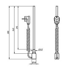ТЕН Basic 300W хром з таймером для сушарок для рушників, фото 5