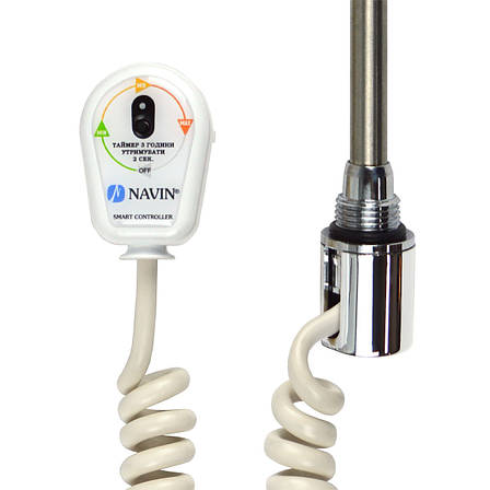 ТЕН Basic 300W хром з таймером для сушарок для рушників, фото 1