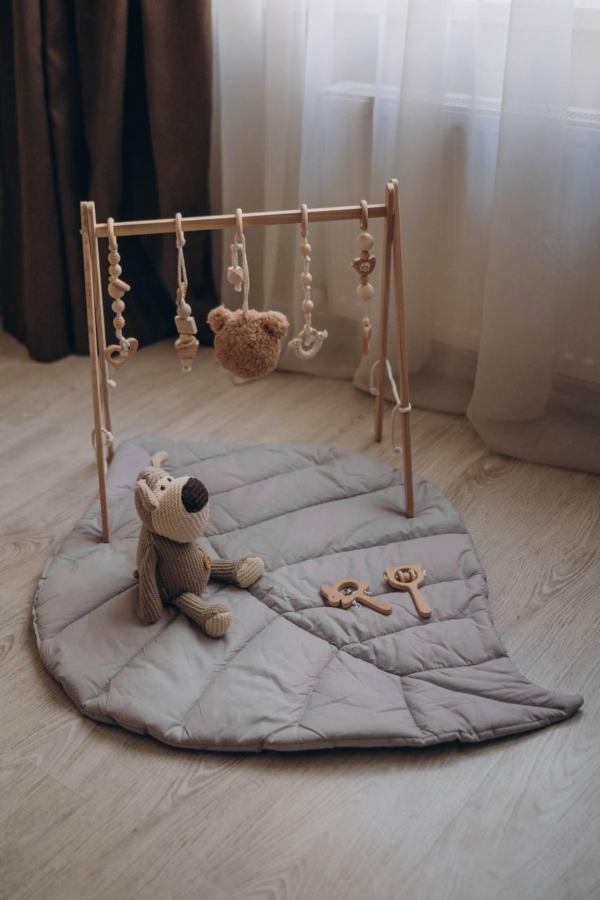 Дитячий підлоговий мобіль тренажер Монтессорі Baby Gym Bear, фото 1