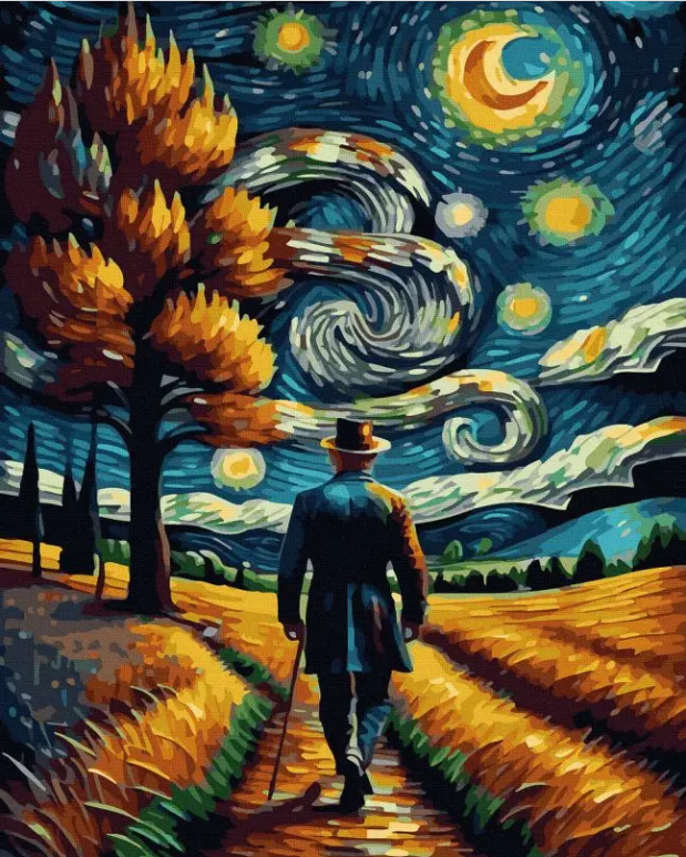Розмальовка за номерами для дорослих Зоряне небо 40х50см Rainbow Art GX47421