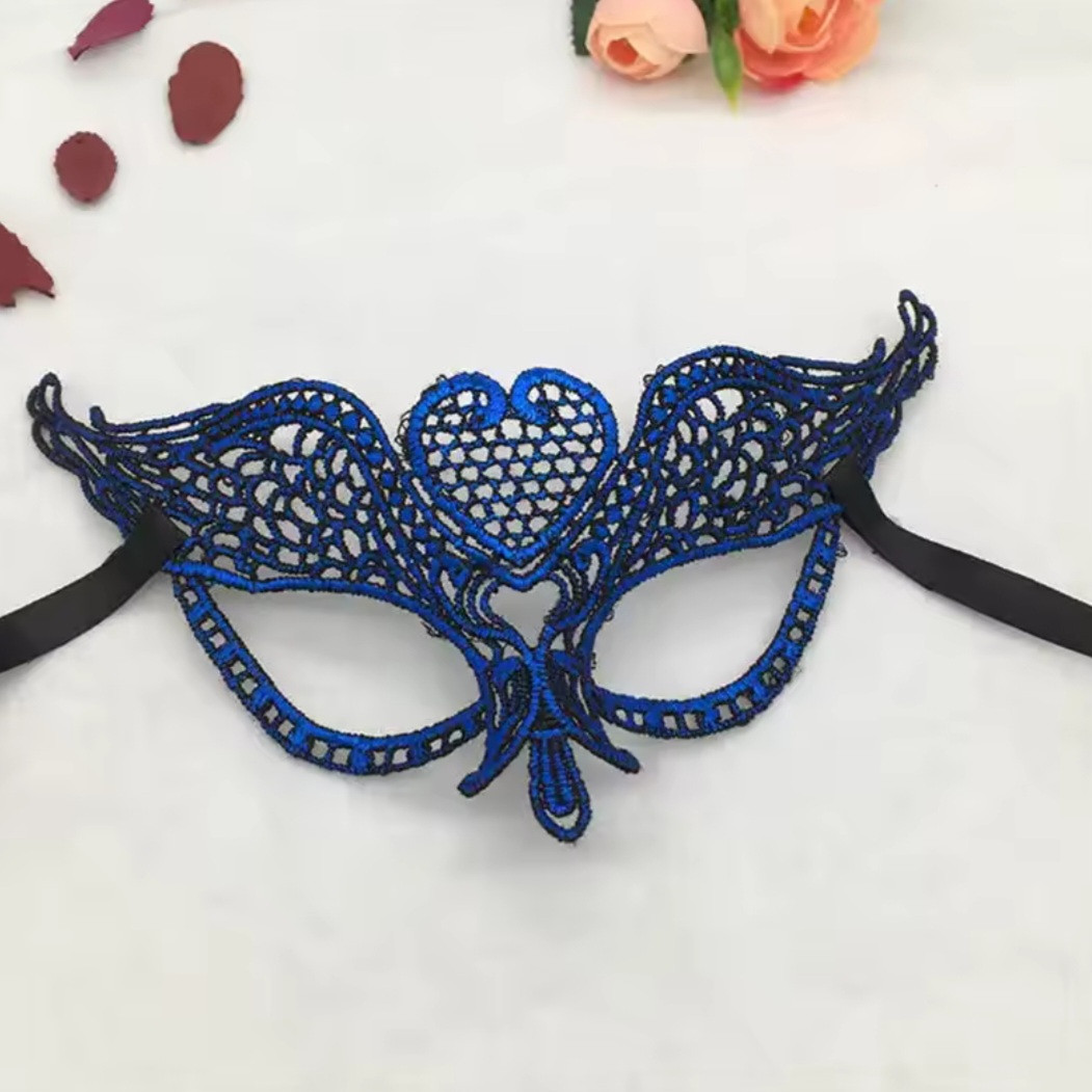 Венеціанська маска для карнавалу one size синій, фото 1