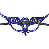 Венеціанська маска для карнавалу one size синій, фото 3