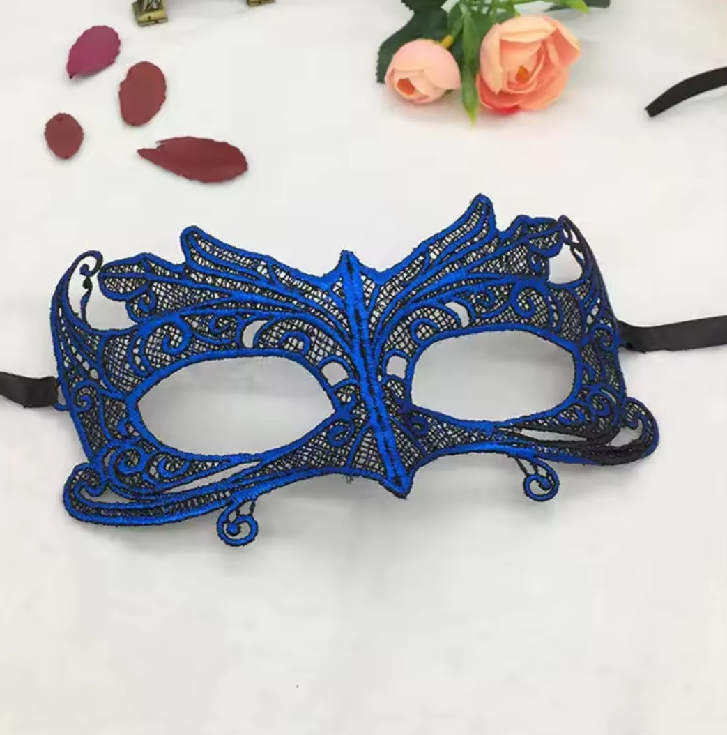 Маска карнавал венеціанська one size синій, фото 1