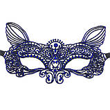 Маска для вечірки венеціанська на лице one size синій, фото 2