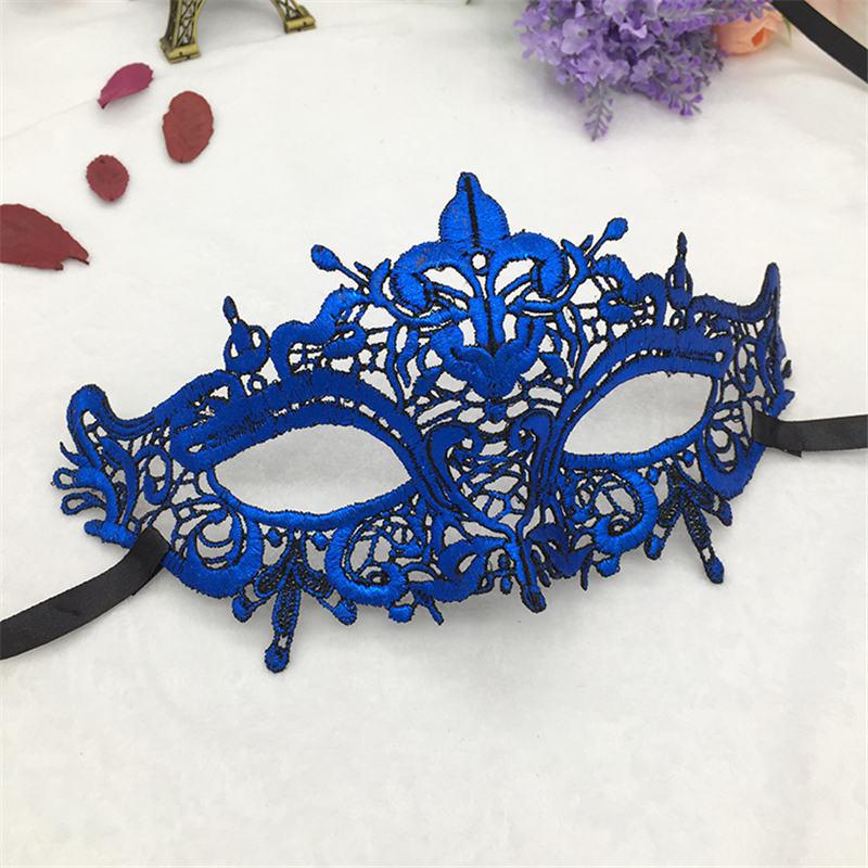 Святкова маска венеціанська на лице one size синій, фото 1