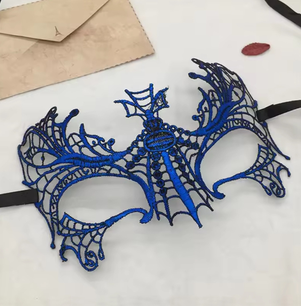 Маска карнавал для обличчя one size синій, фото 1