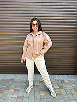 Рубашка женская с длинным рукавом беж розовая черная белая 42 44 46 48 50 52