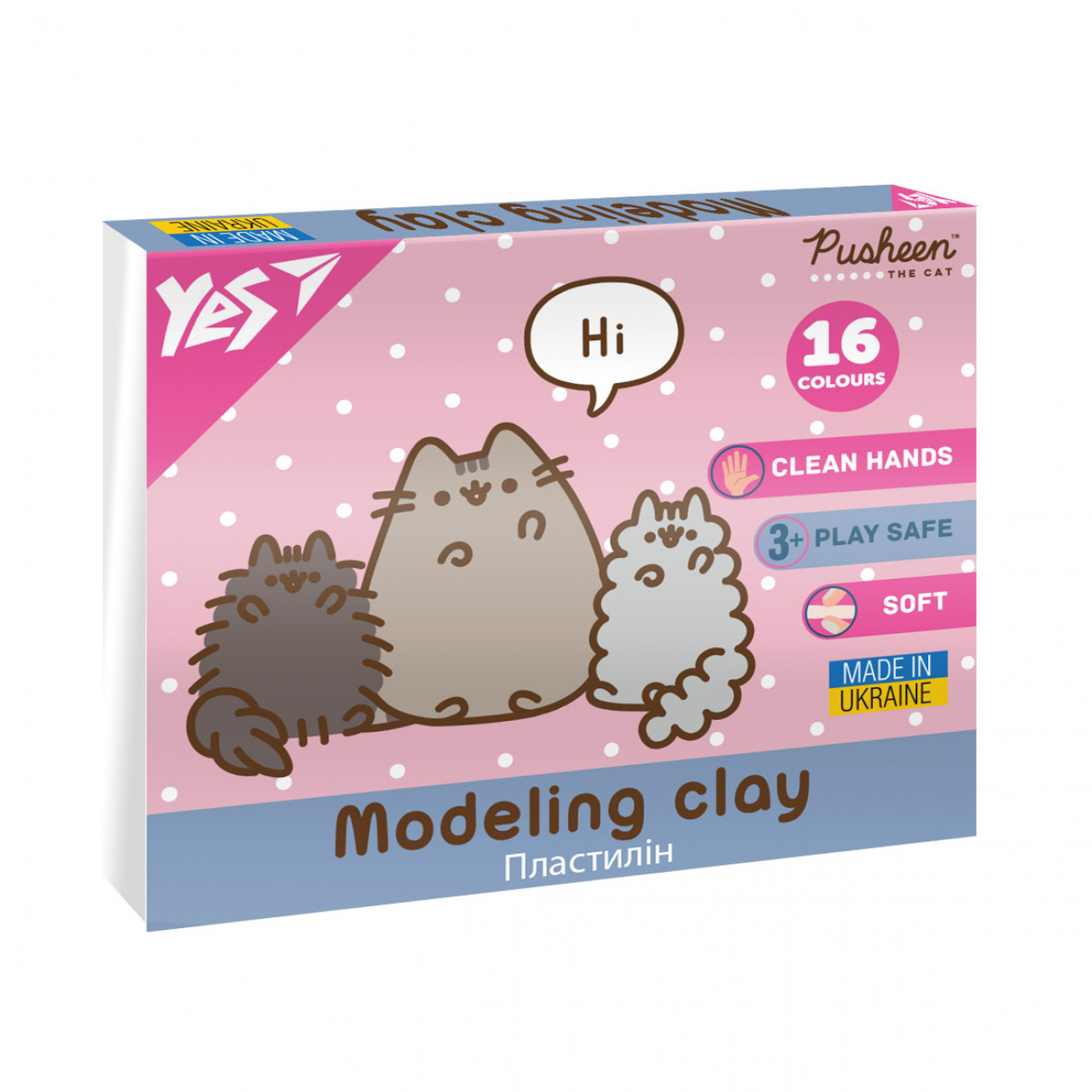 Пластилін "Yes" O’range Line 12 кольор. 240 г No540689 (44) (20)