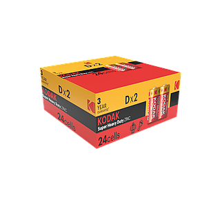 Батарейка Kodak EXTRA HEAVY DUTY R20 коробка 1x2 шт., фото 1