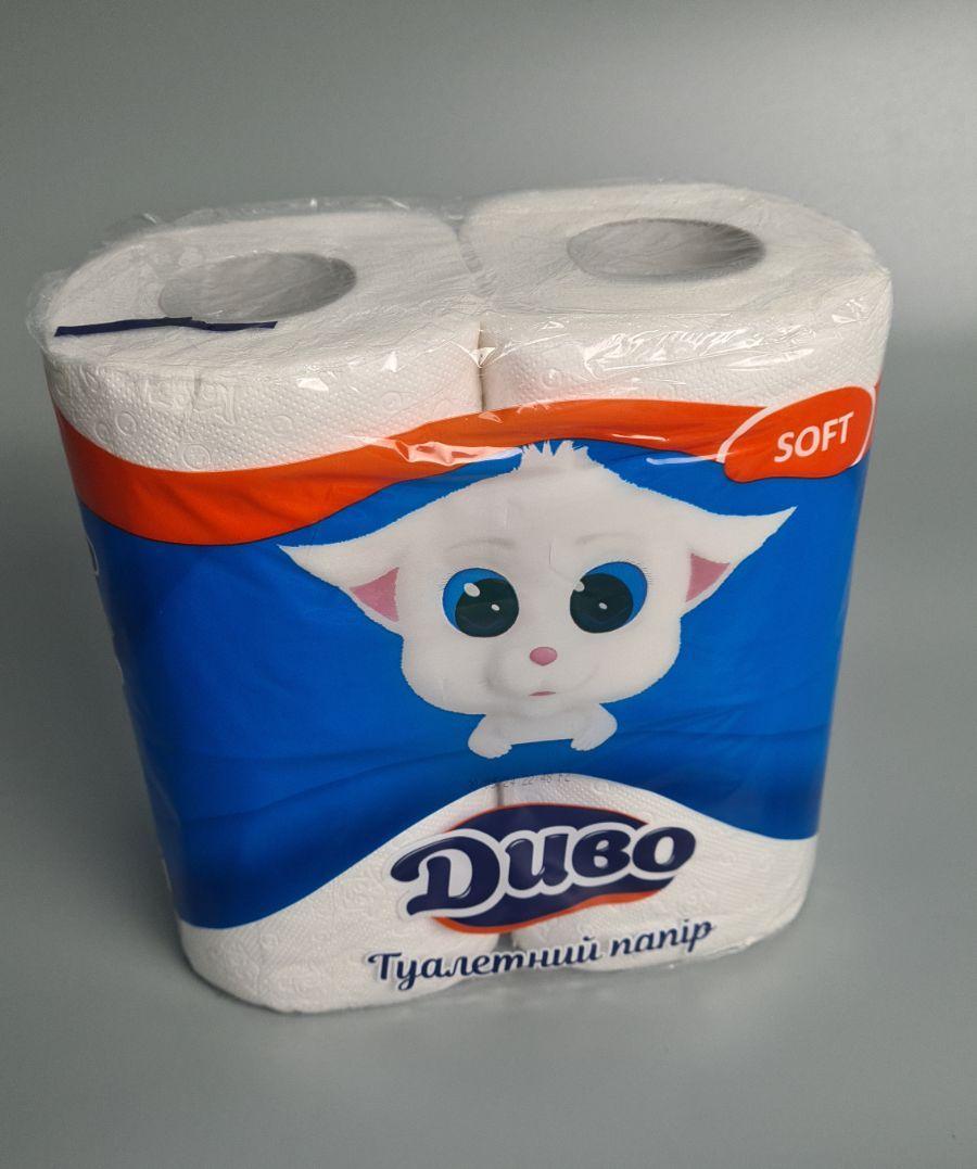 Туалетний папір біла Диво SOFT ( 4 шт/пач.)