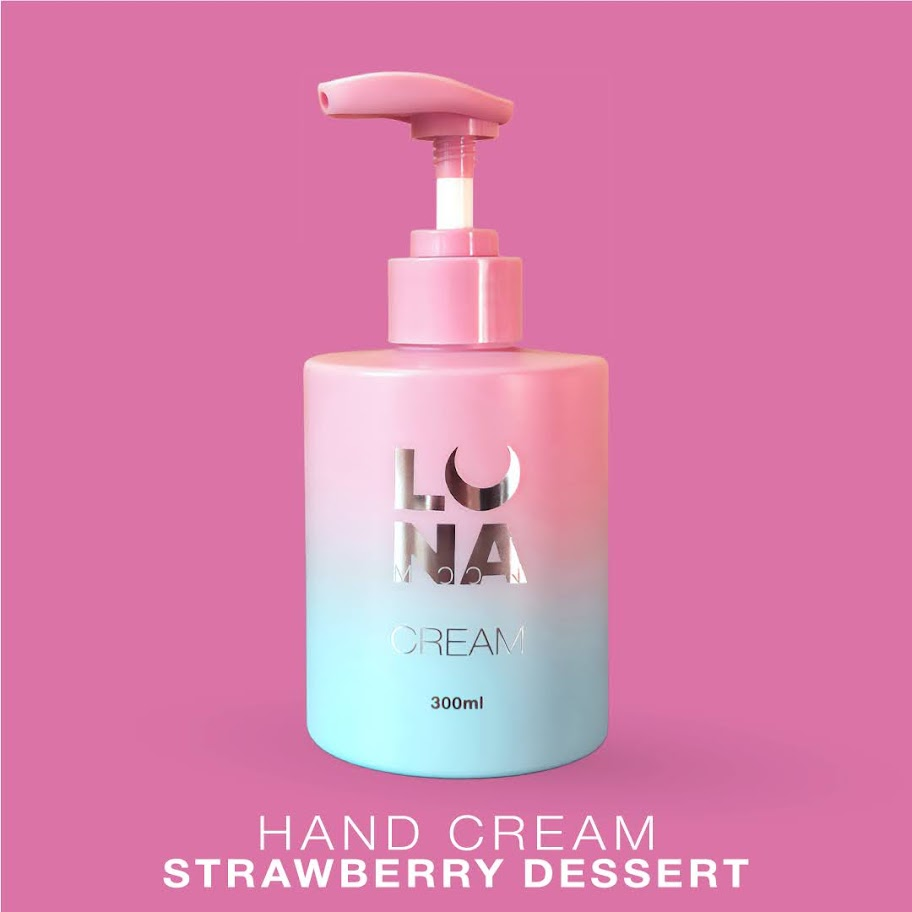 LunaMoon Strawberry Dessert, 300 мл - крем ламелярний зволожуючий (полуниця з вершками) з дозатором