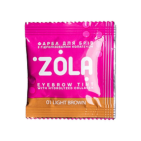 Фарба для брів (5 мл) у саше Zola Eyebrow Tint - 01 Light Brown (Світло-коричневий)