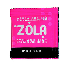 Фарба для брів (5 мл) у саше Zola Eyebrow Tint - 06 Blue Black (Синя-чорний)