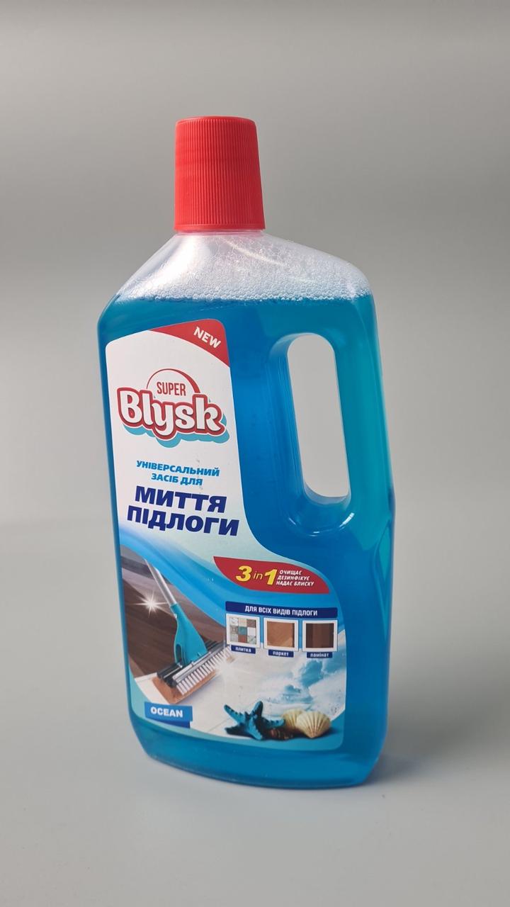 Універсальний засіб для миття підлоги Super Blysk Океан 1000 мл (1 шт.), фото 1