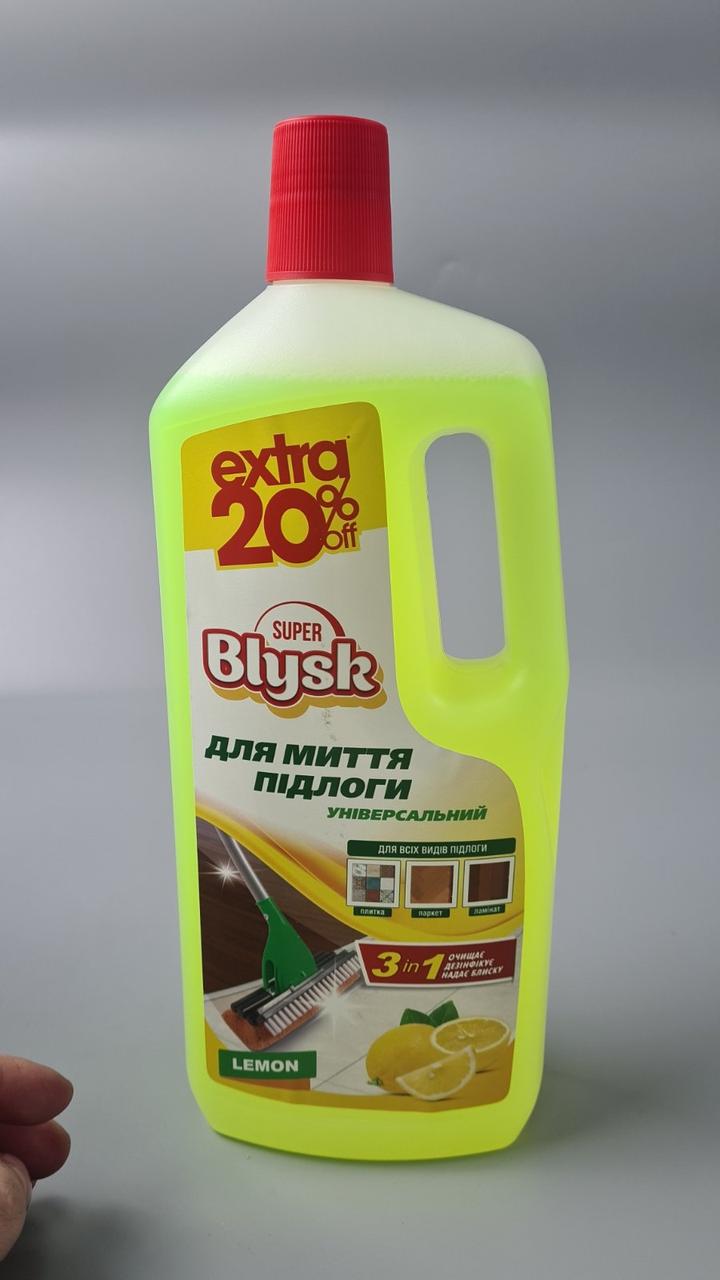 Засіб для миття підлог Super Blysk Лимон 1500 мл (1 шт.), фото 1