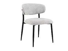 Стілець у кухню, зал, кафе, офіс M-100 тканина букле/металл Натуральний/ чорний Vetro Mebel