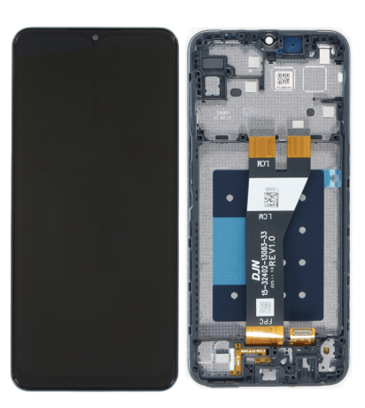 Дисплей (екран) для Samsung A146B Galaxy A14 5G, чорний, оригінал PRC з передньою панеллю