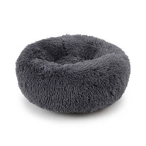 Лежак пуф для котів собак круглий 552201 S Dark Grey