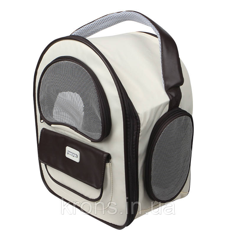 Рюкзак-переноска для тварин кішок і собак Moorpet 242210 33*34*22 см Coffee, фото 1