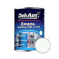 Емаль алкідна ПФ-115П для дерева та металу Dekart 0.9кг. ,білий