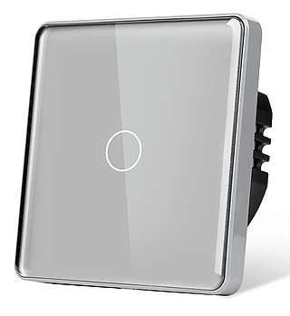 Розумний вимикач з WiFi + BLE 1DAL | Скляний Сірий, З нейтраллю (G86D-SW1G.WF.GR)
