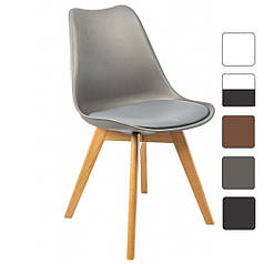 КУХОННЕ СТУЛО СТІЛЕЦЬ КРІСЛО зі спинкою на ніжках Bonro B-487 сірий 4U для кухні їдальні вітальні