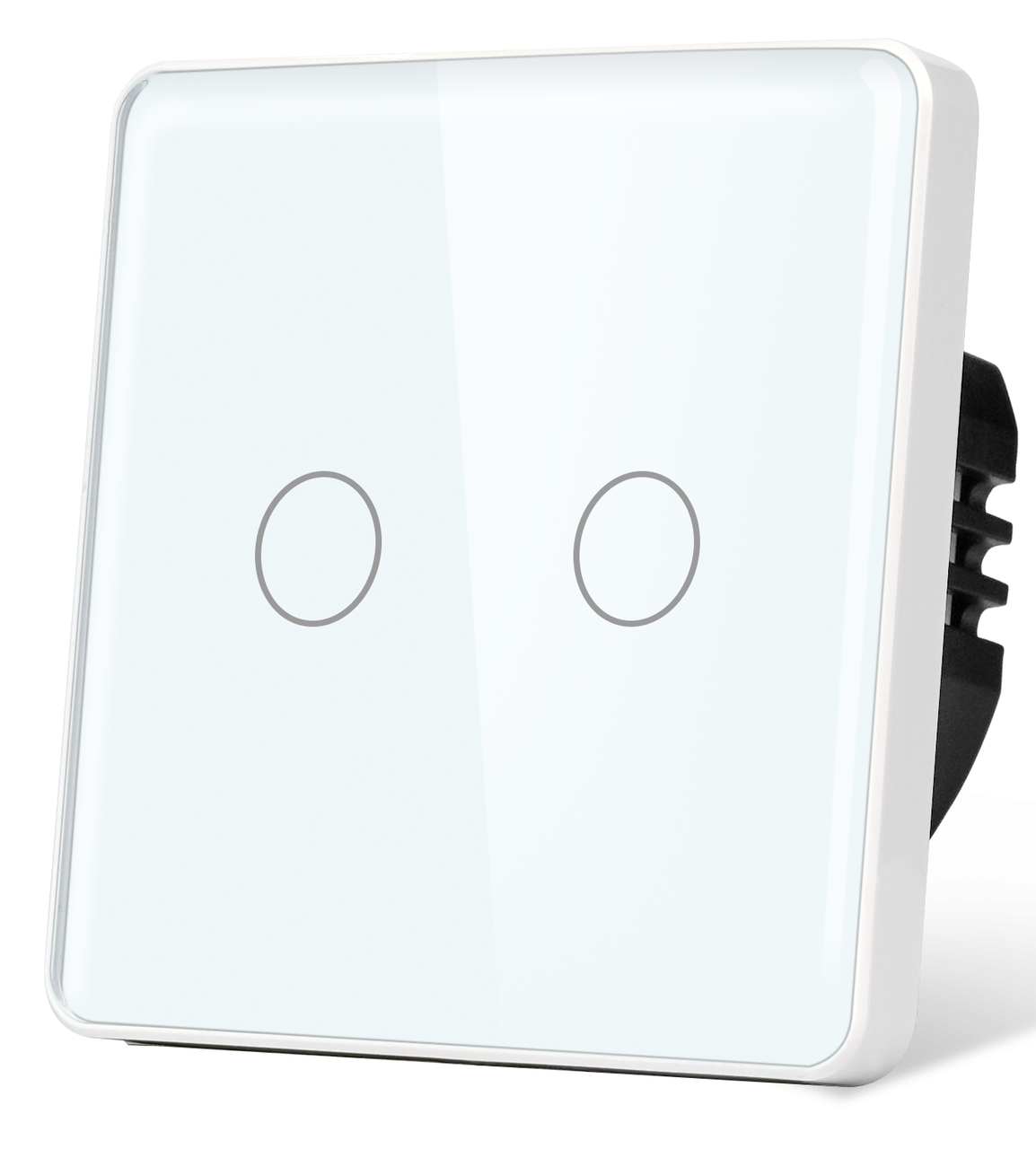 Розумний вимикач з WiFi + BLE 1DAL | Сенсорний Білий, 2 сенсора, З нулем (G86D-SW2G.WF.WT)