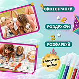 Фотоапарат дитячий камера миттєвого друку Фламінго Full HD Рожевий Full HD UR190PBL, фото 3
