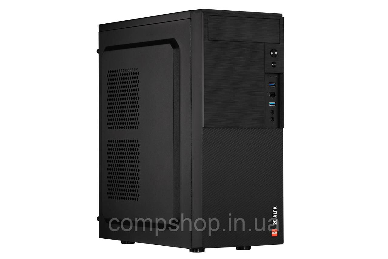 Корпус Midi-Tower без БЖ  2E Alfa E190-3U  (ATX, 2xUSB3.0, 1xUSB2.0, Perforated Side, Black) (код 134868), фото 1