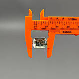 20 шт - Стрази акрилові пришивні 10х14 мм, срібло, фото 2