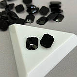 20 шт - Стрази акрилові пришивні 10х14 мм, чорний, фото 2