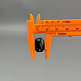 20 шт - Стрази акрилові пришивні 10х14 мм, чорний, фото 4