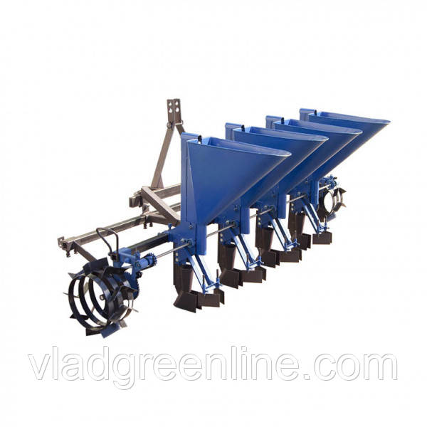 Часникова саджалка для трактора "Преміум" 4-рядна (ложки стандарт Ø24,5)