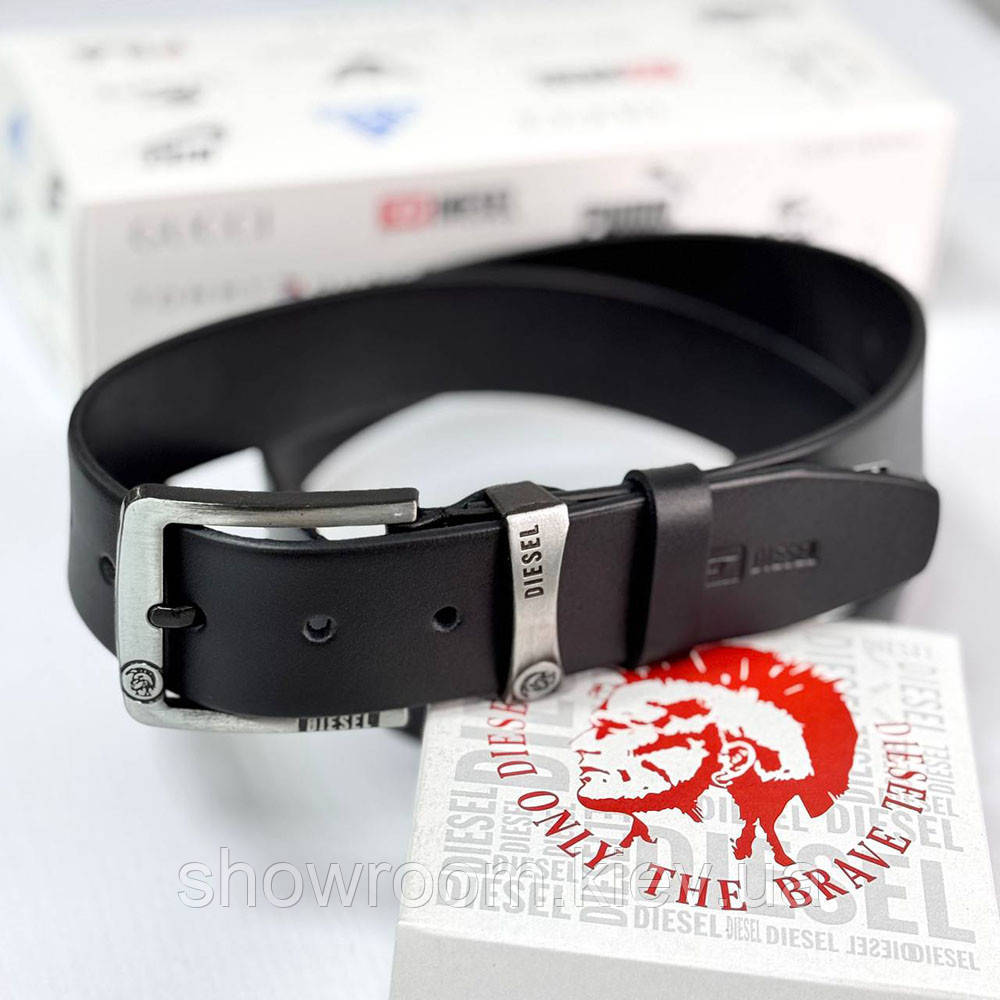 Чоловічий шкіряний брендовий ремінь Diesel (3840)