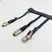 Підтяжки для сорочки регульовані з металевими затискачами чорного кольору унісекс 29286, фото 10