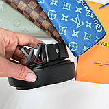 Жіночий шкіряний ремінь Lv, лв black (3 cм) (7111), фото 6
