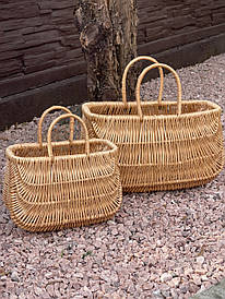 Набір сумок плетених із лози з 2 шт.