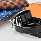 Жіночий шкіряний ремінь Lv, лв grey (3 cм) (7111), фото 5