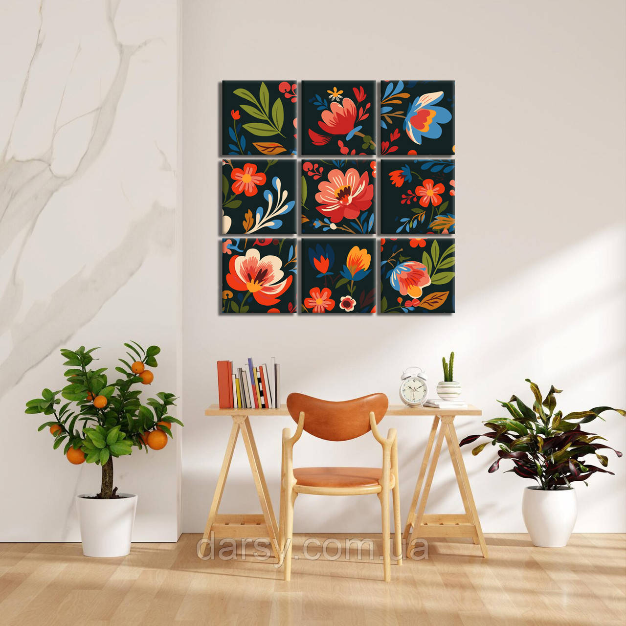 Картина за номерами Riviera Blanca Петриківський квіт 25x25 см (RB-0990), фото 1