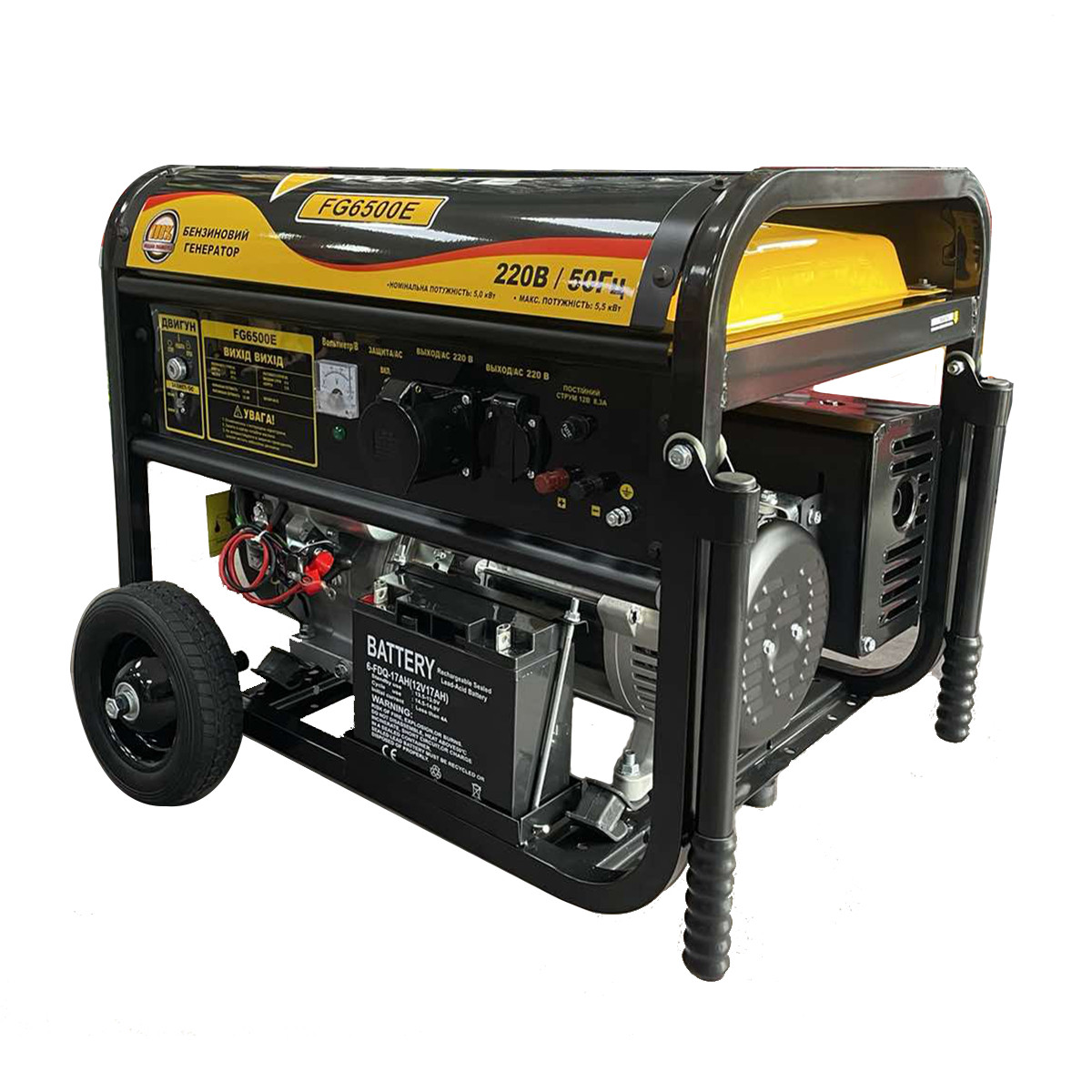 Генератор бензиновий 5.5 кВт Форте FG6500E, фото 1