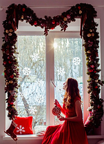 Різдвяна штучна зелена гірлянда-вінок 2,7 м Ruhhy (Польща), фото 3