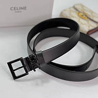 Жіночий шкіряний ремінь Celine black (3 cм) (5610)
