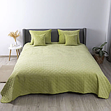 Покривало велюрове ТЕП "VELOUR" Розмір 240x260 Колір - Салатовий, фото 4